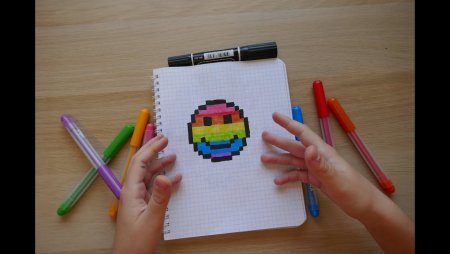 Рисовать по клеточкам маркерами