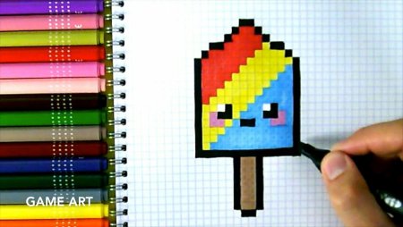 Рисовать по клеточкам в тетради