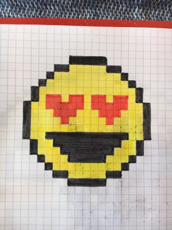 Рисунки по клеточкам лёгкие смайлики