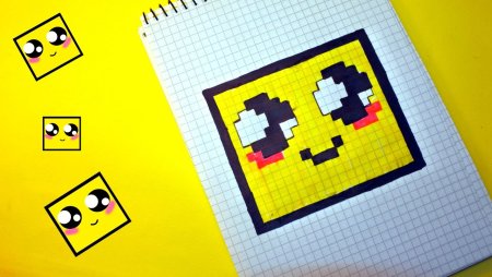 Рисунки по клеточкам потому что пиксель