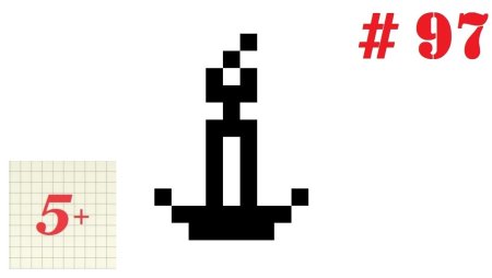 Рисунок по клеткам свечка