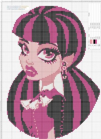 Вышивка крестиком Монстер Хай