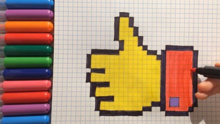 Рисунки по клеточкам лайк