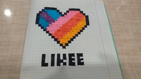 Рисунки по клеточкам лайк