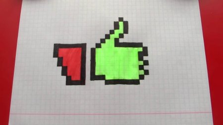 Рисунки по клеточкам лайк