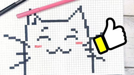 Тик ток по клеточкам в тетради