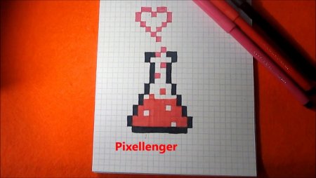 Зелье по клеточкам в тетради