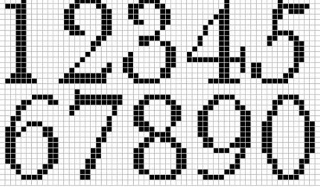 Вышивка цифр крестиком схемы