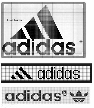 Вышивка крестом адидас