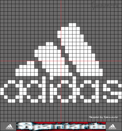 Вышивка крестиком адидас
