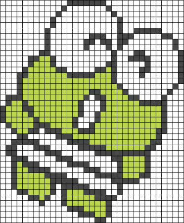 Рисунки по клеточкам лягушка