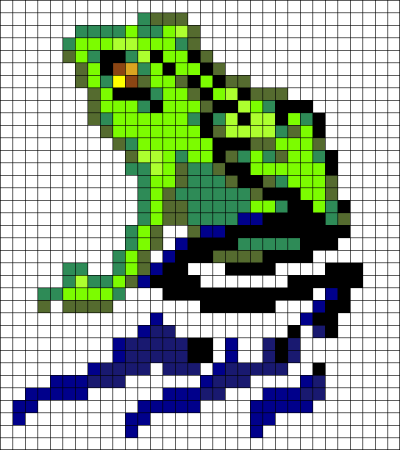 Рисование по клеточкам лягушка