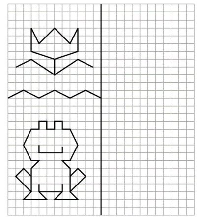 Повтори узор по клеточкам