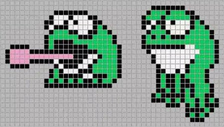 Схема фенечки с лягушкой