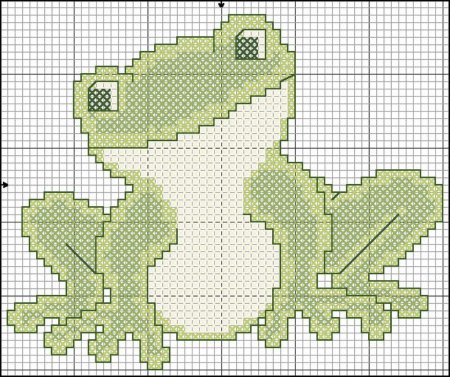 Лягушка для вышивания