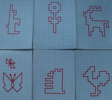 Рисунки в тетради по клеточкам кубики