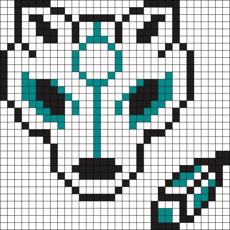 Волк по клеточкам в тетради