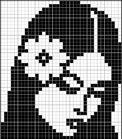 Рисунки по клеткам черные