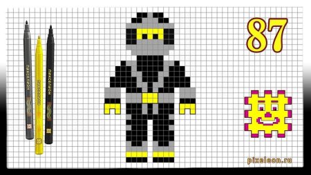 Рисование по клеточкам лего