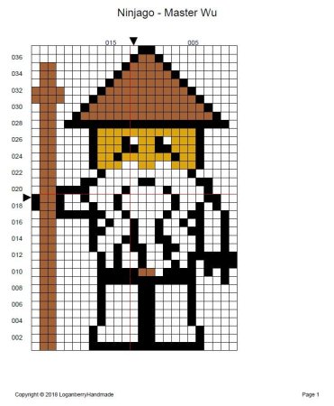 Вышивка лего Ниндзяго схема