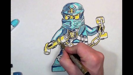 Рисунок Ниндзяго в клетку