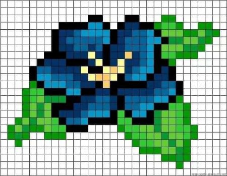 Рисование по клеточкам цветы