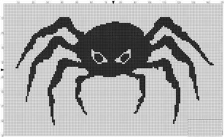 Вышивка крестиком паук