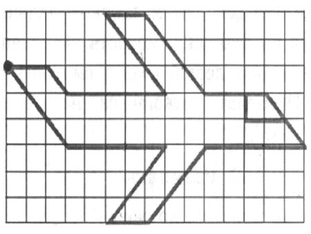 Графический диктант истребитель