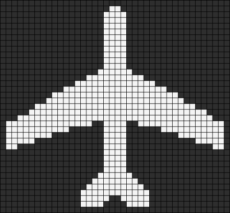 Самолет по клеточкам