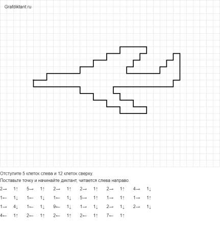 Рисунки по клеточкам самолет