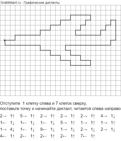 Графический диктант самолет