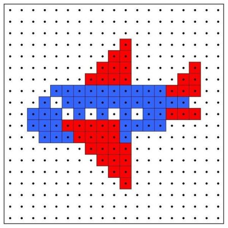 Самолет по клеткам