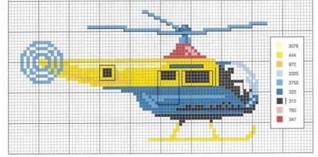 Рисование по клеточкам самолет