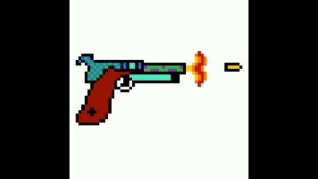 Рисунки в клеточку пистолеты