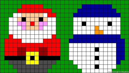 Вышивка Снеговики схемы