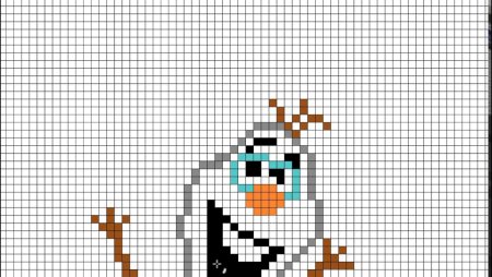 Олаф Снеговик вышивка