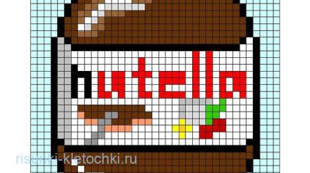 Рисунок НУТЕЛЛЫ по клеткам