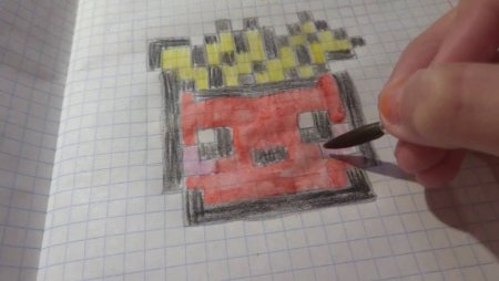 Картошка фри по клеточкам