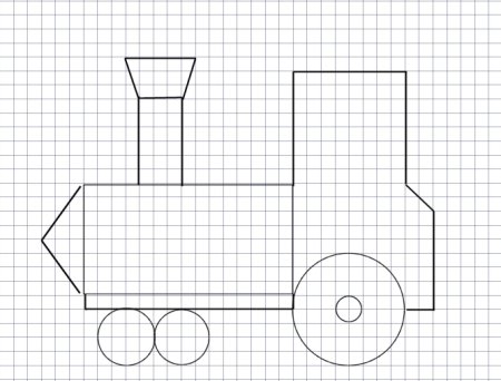 Паровозик по клеточкам