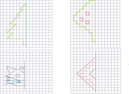 Симметричные рисунки по клеточкам