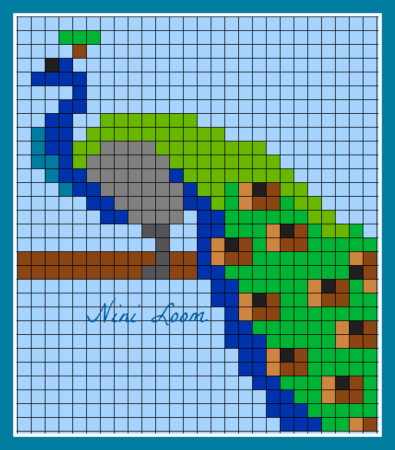 Рисунки по клеточкам птицы