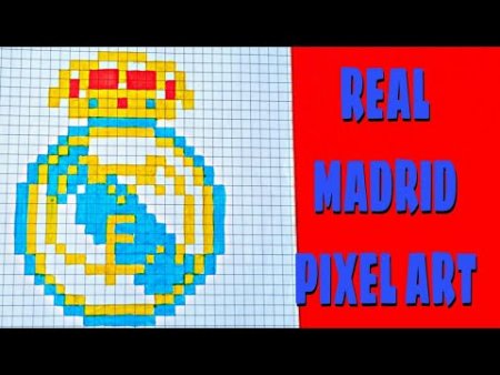Эмблема Реал Мадрид по клеткам