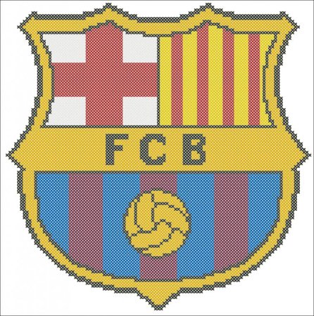 Футбольные логотипы по клеточкам