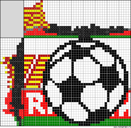 Вышивка крестом футбольный мяч