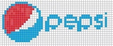 Бутылка колы по клеточкам