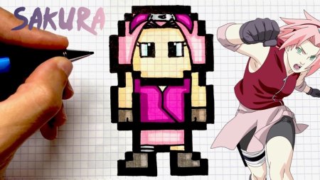 Сакура Харуно пиксель