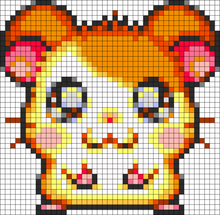 Хамтаро пиксель арт