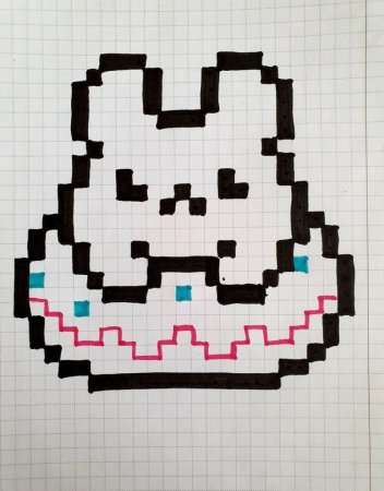 Рисование по клеткам хомяк