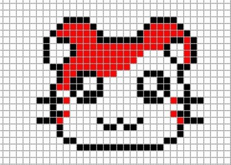 Хомяк по клеточкам в тетради