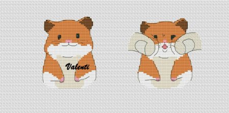 Вышивка крестом схемы хомячки